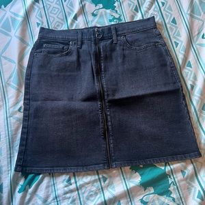 Gap Black Mini Skirt with Front Zipper